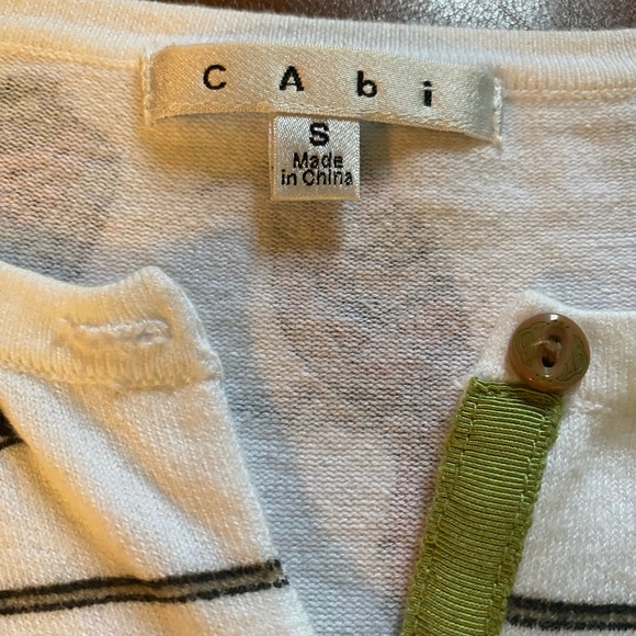 CAbi White Cardigan with birds sweater in small. - Picture 3 of 12